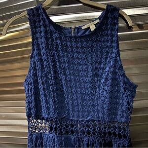 Miami Navy Lace Sleeveless Dress